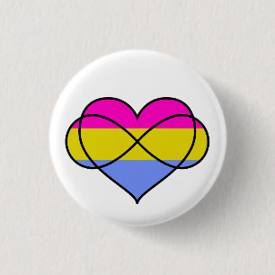 Badge Rond 2,50 Cm Bouton polyamory Pansexuel