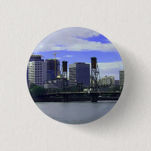 Badge Rond 2,50 Cm Bouton Portland Hawthorne Bridge #1