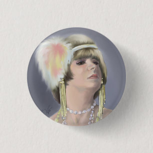 Badge Rond 2,50 Cm Bouton Portrait Siren été