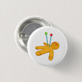 Badge Rond 2,50 Cm Bouton Poupée VooDoo (Devant & derrière)