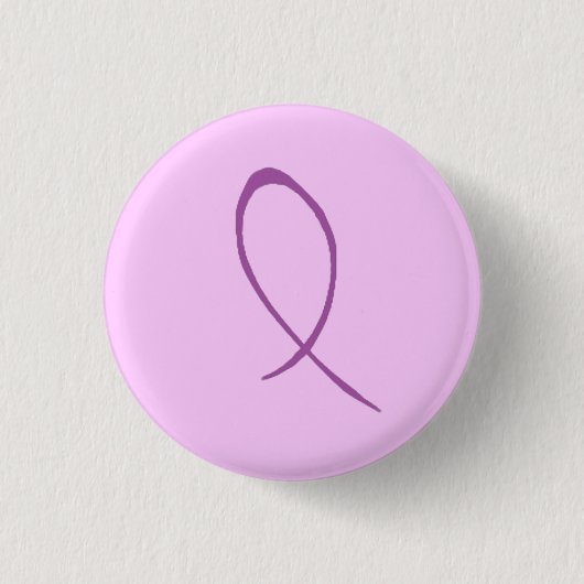 Badge Rond 2,50 Cm Bouton pourpre de ruban (Devant)