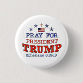 Badge Rond 2,50 Cm Bouton PRIER POUR TRUMP (Devant)