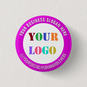 Badge Rond 2,50 Cm Bouton promotionnel de médias sociaux pour le logo