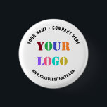 Badge Rond 2,50 Cm Bouton promotionnel du logo et du texte personnali<br><div class="desc">Couleurs et polices personnalisées - Votre logo et votre texte promotionnel Boucles / Cadeau personnalisé - Ajouter votre logo / image et texte / information - Redimensionner et déplacer des éléments avec outil de personnalisation. Choisissez / ajoutez votre arrière - plan favori et les couleurs de texte / sont /...</div>