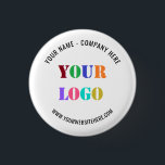 Badge Rond 2,50 Cm Bouton promotionnel du logo et du texte personnali<br><div class="desc">Couleurs et polices personnalisées - Concevez votre propre bouton personnalisé avec votre entreprise Logo et nom Site Web ou texte personnalisé Boutons commerciaux promotionnels / Cadeau - Ajouter votre logo / image - Photo ou QR Code et texte / information / plus - Redimensionner et déplacer des éléments avec l'outil...</div>