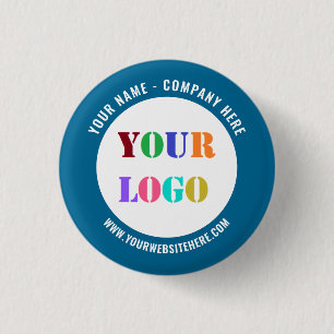 Badge Rond 2,50 Cm Bouton promotionnel personnalisé Logo et Texte pro