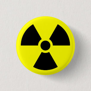 Badge Rond 2,50 Cm Bouton radioactif