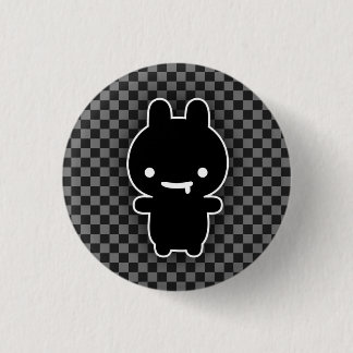 Badge Rond 2,50 Cm Bouton radotant noir de lapin