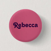 Badge Rond 2,50 Cm Bouton Rebecca (Devant)