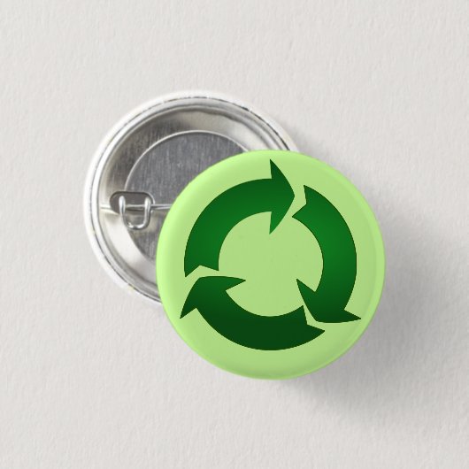 Badge Rond 2,50 Cm Bouton Recycler (Devant & derrière)