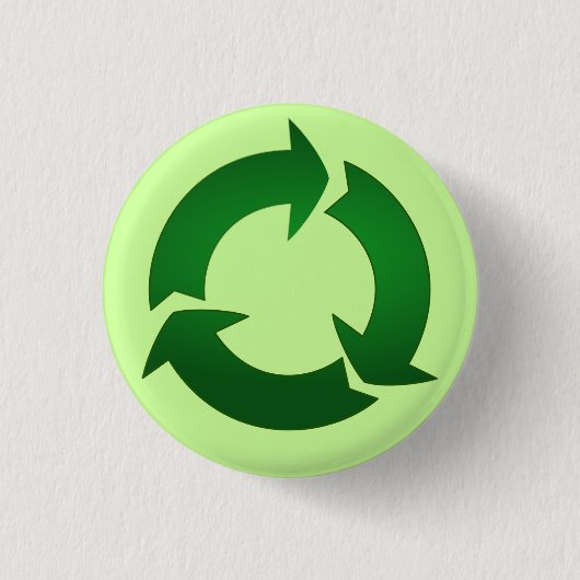 Badge Rond 2,50 Cm Bouton Recycler (Devant)