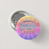 Badge Rond 2,50 Cm Bouton Reine Anniversaire (Devant & derrière)