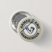 Badge Rond 2,50 Cm Bouton relâché armé et dangereux (Devant & derrière)