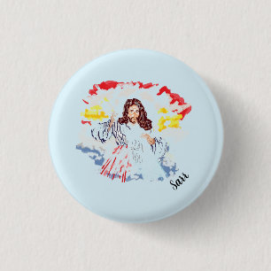 Badge Rond 2,50 Cm Bouton religieux : Jésus Christ