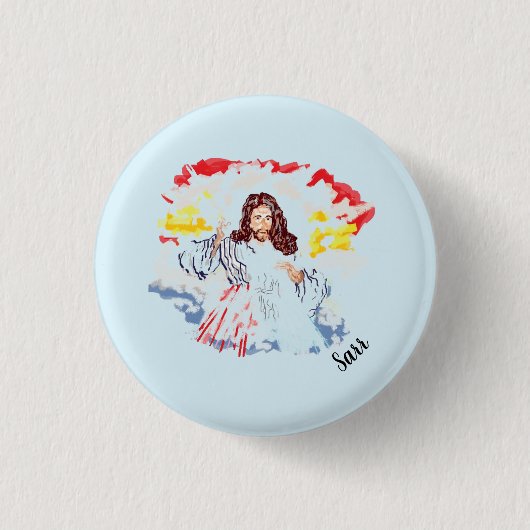 Badge Rond 2,50 Cm Bouton religieux : Jésus Christ (Devant)