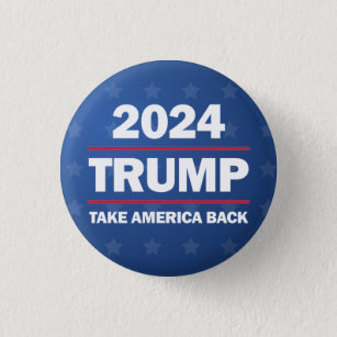 Badge Rond 2,50 Cm Bouton Reprendre l'Amérique de Trump 2024