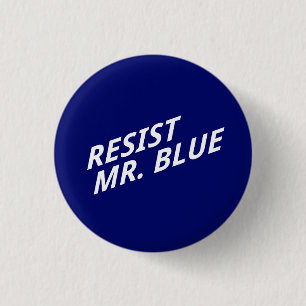 Badge Rond 2,50 Cm Bouton Résister à M. Blue