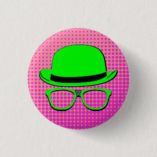 Badge Rond 2,50 Cm Bouton Rétro Geek de la Soirée Nerd