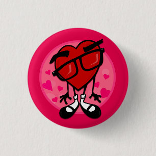 BADGE ROND 2,50 CM BOUTON ROND CARTOON ROUGE CARTOON
