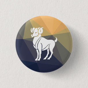 Badge Rond 2,50 Cm Bouton rond chèvre horoscope Bélier