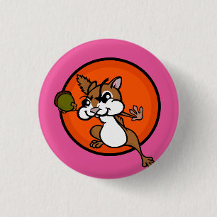 BADGE ROND 2,50 CM BOUTON ROND CHIPMUNK FUNNY