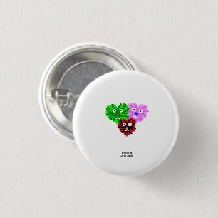 Badge Rond 2,50 Cm Bouton rond Coeur Fuzzies