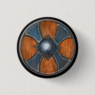 Badge Rond 2,50 Cm Bouton rond de bouclier - emblème croisé bleu