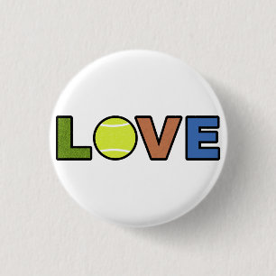 Badge Rond 2,50 Cm Bouton rond de l'amour du tennis