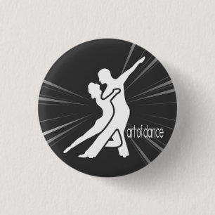 Badge Rond 2,50 Cm Bouton rond de logo blanc