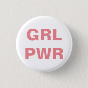 Badge Rond 2,50 Cm bouton rond de puissance féministe de fille