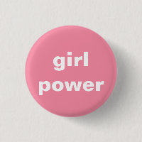 bouton rond de puissance féministe de fille