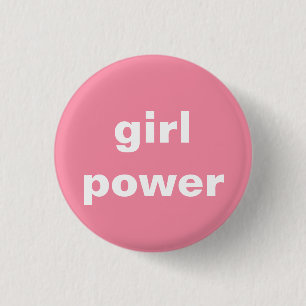 Badge Rond 2,50 Cm bouton rond de puissance féministe de fille
