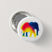 Bouton rond Eléphant de peinture Spray coloré