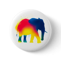 Bouton rond Eléphant de peinture Spray coloré