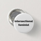 Badge Rond 2,50 Cm bouton rond féministe d'intersectional (Devant & derrière)