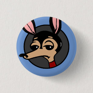 BADGE ROND 2,50 CM BOUTON ROND GRAPHIQUE DE CHIEN DE DESSIN FUNNY