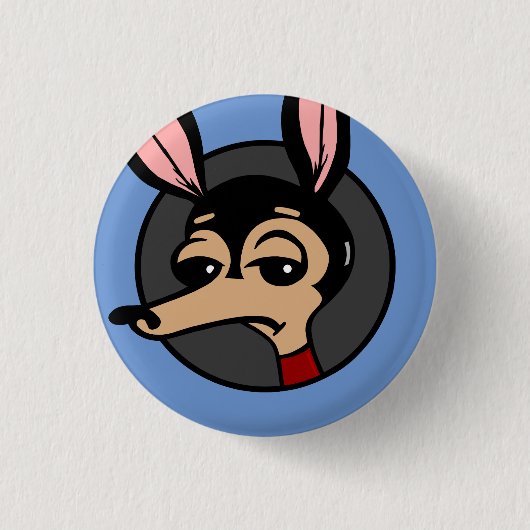 BADGE ROND 2,50 CM BOUTON ROND GRAPHIQUE DE CHIEN DE DESSIN FUNNY (Devant)