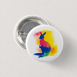 Badge Rond 2,50 Cm Bouton rond Kangaroo pour peinture à vaporisateur 