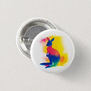 Badge Rond 2,50 Cm Bouton rond Kangaroo pour peinture à vaporisateur 