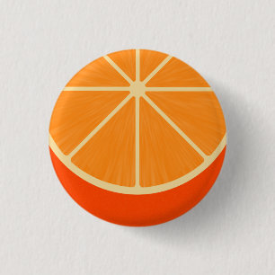 Badge Rond 2,50 Cm Bouton rond orange Kawaii