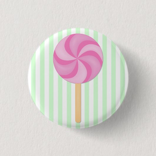 Badge Rond 2,50 Cm Bouton rose de lucette (Devant)