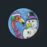 Badge Rond 2,50 Cm BOUTON ROSE de NOËL de BONHOMME DE NEIGE de<br><div class="desc">Le BONHOMME DE NEIGE de STYLE de FLAMANT ROSE,  BOUTON de VACANCES rond *Customize….Recherchez la conception assortie   de Susan Brack d'articles</div>