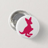 Badge Rond 2,50 Cm Bouton rose de wallaby (Devant & derrière)
