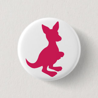 Badge Rond 2,50 Cm Bouton rose de wallaby