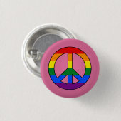 Badge Rond 2,50 Cm Bouton rose du drapeau LGBT (Devant & derrière)