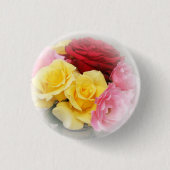 Badge Rond 2,50 Cm Bouton Rose moderne (Devant)