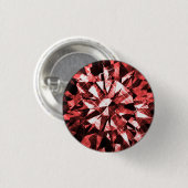 Badge Rond 2,50 Cm Bouton ROUGE de DIAMANT (Devant & derrière)