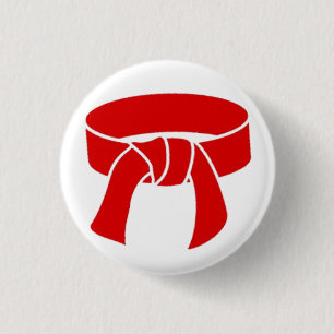 Badge Rond 2,50 Cm Bouton rouge de pinback de ceinture