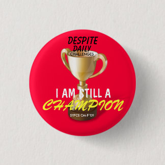 BADGE ROND 2,50 CM BOUTON ROUGE D'ÉTÉ