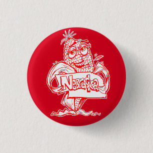 Badge Rond 2,50 Cm Bouton rouge du Nebraska